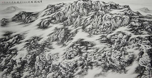 著名焦墨山水画家林晓丽——水墨淡彩风景山水画欣赏