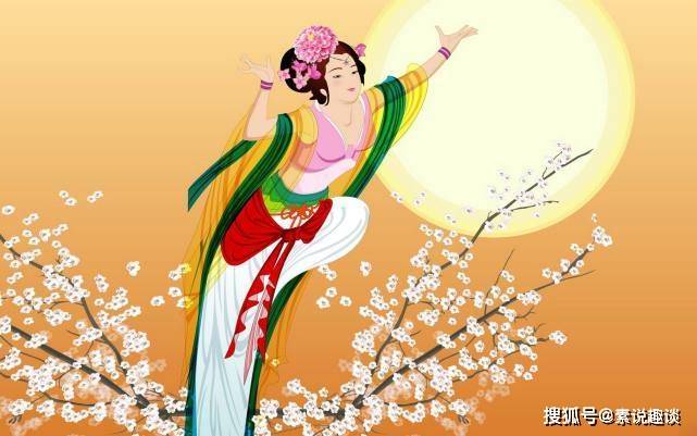 嫦娥奔月绘画:工笔作品比不过油画,油画却输给了傅抱石的写意