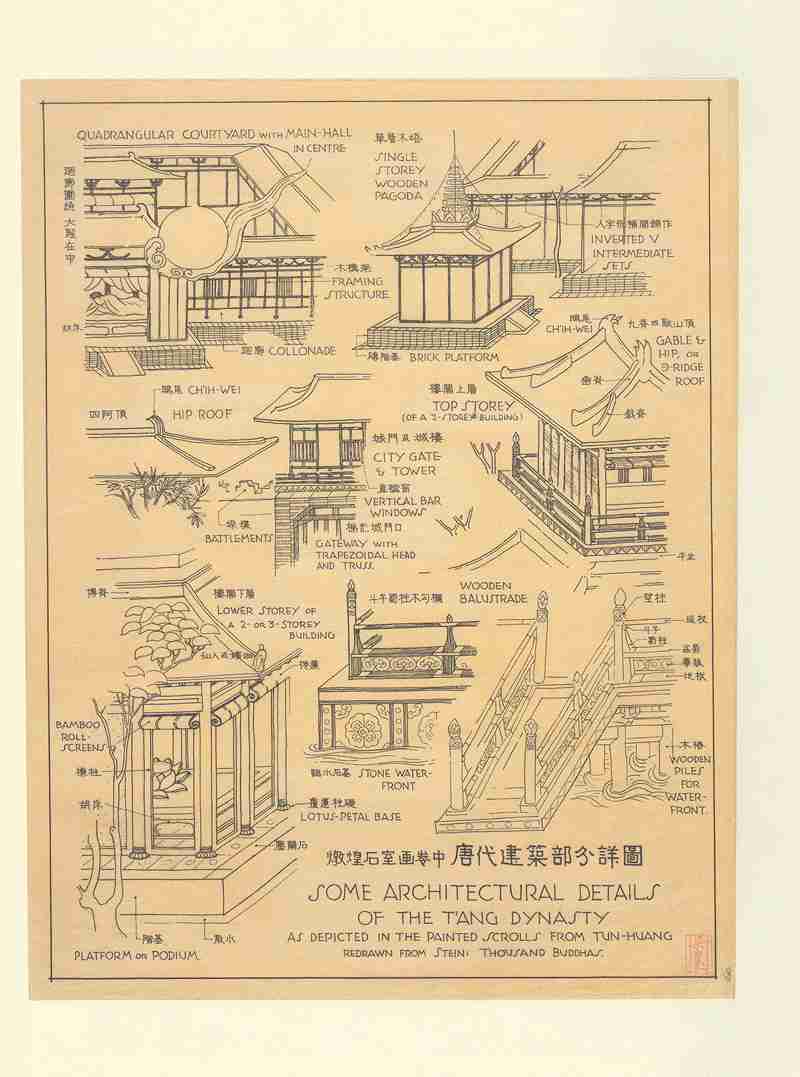 梁思成的古建筑手绘稿:当时没有CAD,但精美程度却令人叹为观止