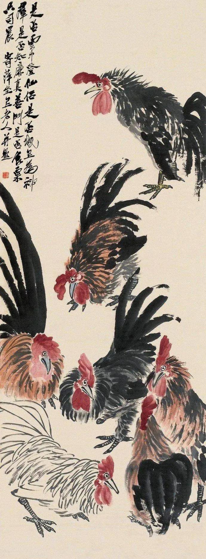 这幅画里有七只柴鸡,每只近500万!