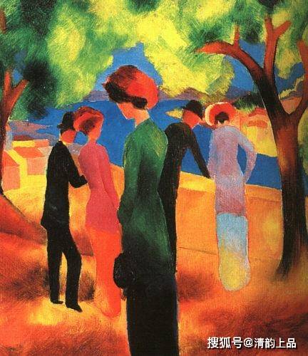 德国表现主义画家,奥古斯特・马克,油画作品欣赏