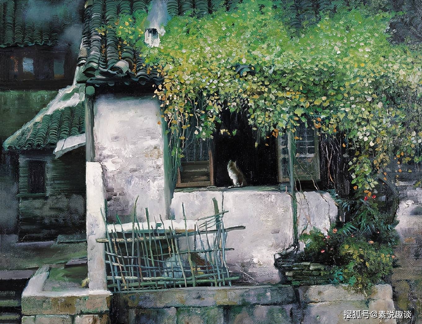 乡村美景油画:如诗如画的独特风格,别有一番家乡的韵味