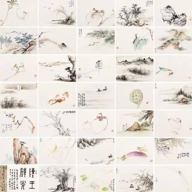 七位大师中国画小册页,美极了