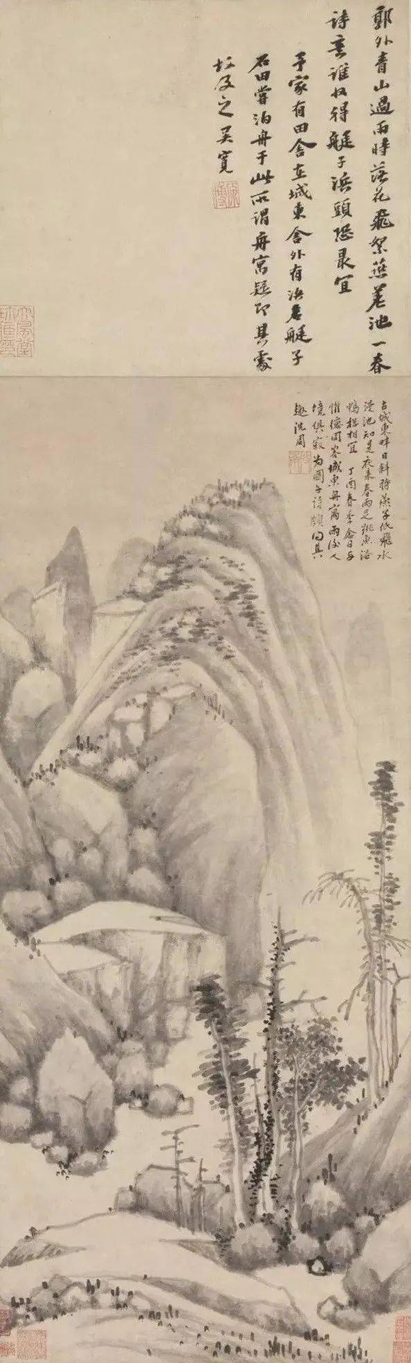沈周的粗笔山水,凝练了一生的笔墨功夫(附高清作品集)