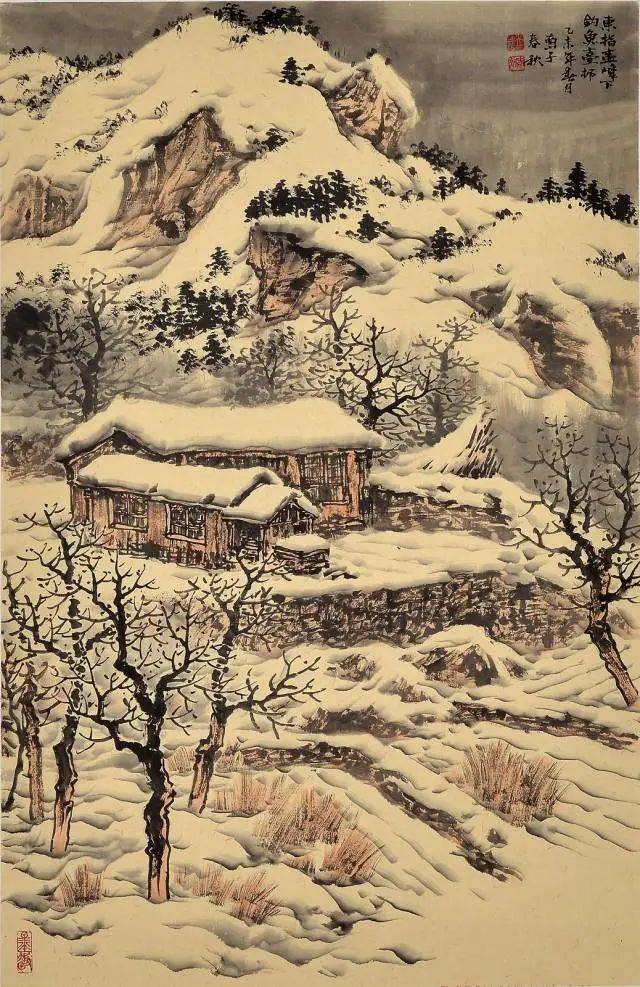 100幅山水雪景的画法(一生受益的国画教程~)