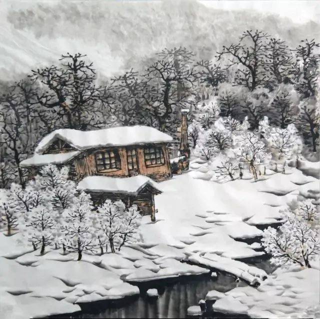 100幅山水雪景的画法(一生受益的国画教程~)