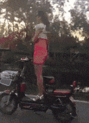 搞笑GIF:新交的女友,大家感觉如何呀?