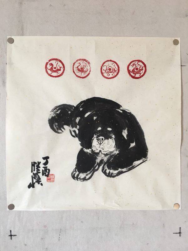 水墨藏獒奇才——腾模先生,画獒界第一