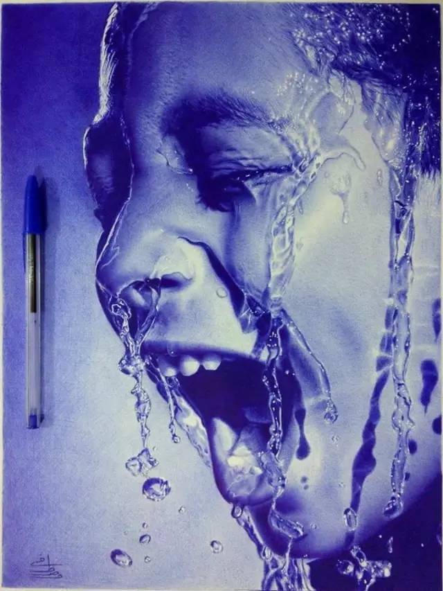 几块钱一支的圆珠笔画,惊呆了!