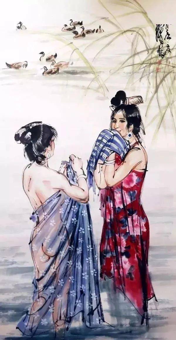 黄胄画的浴女,你可见过