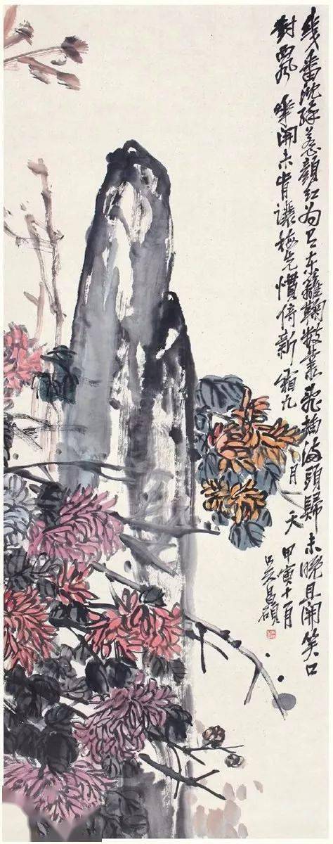 【岐山书画】吴昌硕笔下的菊花,大气、古朴