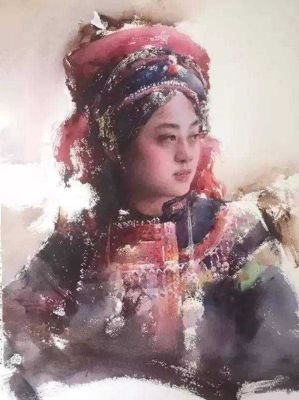 这画家火了,大笔触画出霸屏水彩,这光感够绝,极致东方的美!