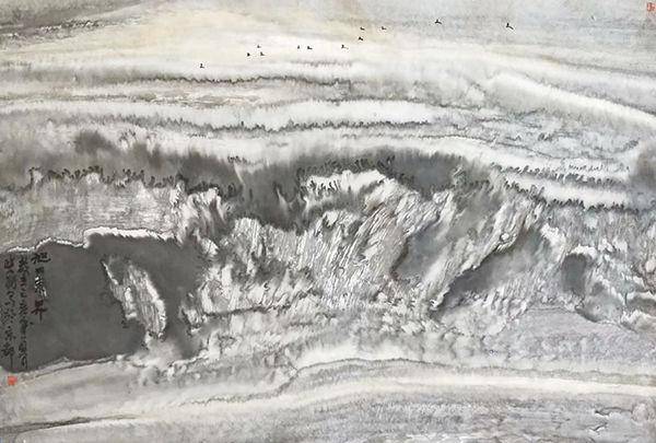 著名焦墨山水画家林晓丽——水墨淡彩风景山水画欣赏
