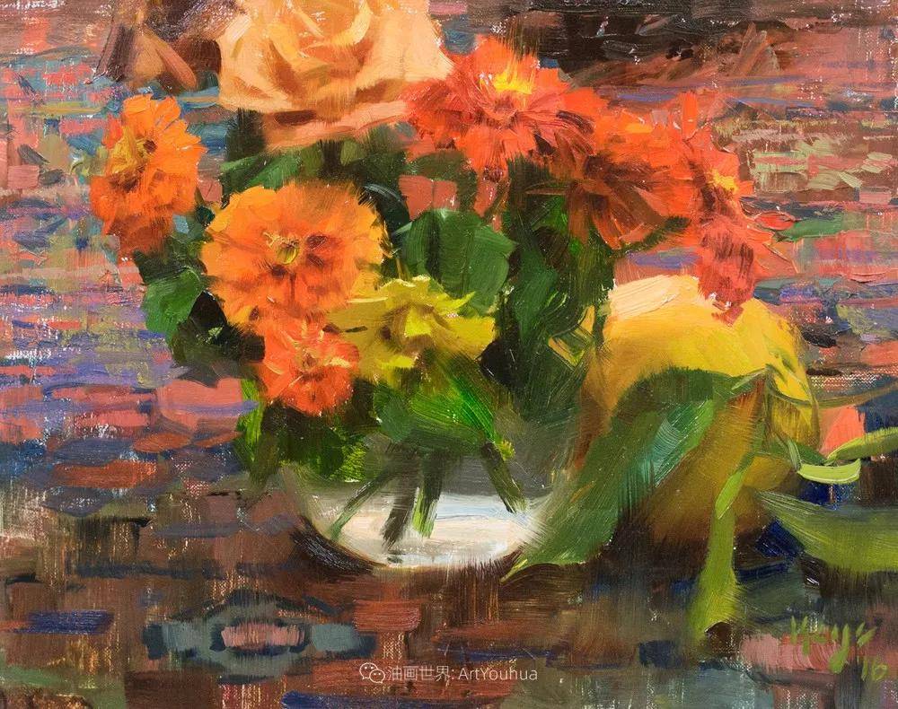 美国画家丹尼尔·基斯,花卉作品选