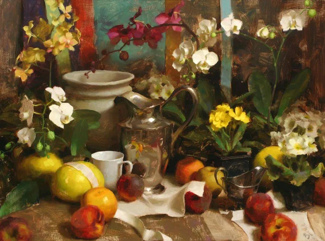 美国画家丹尼尔·基斯,花卉作品选