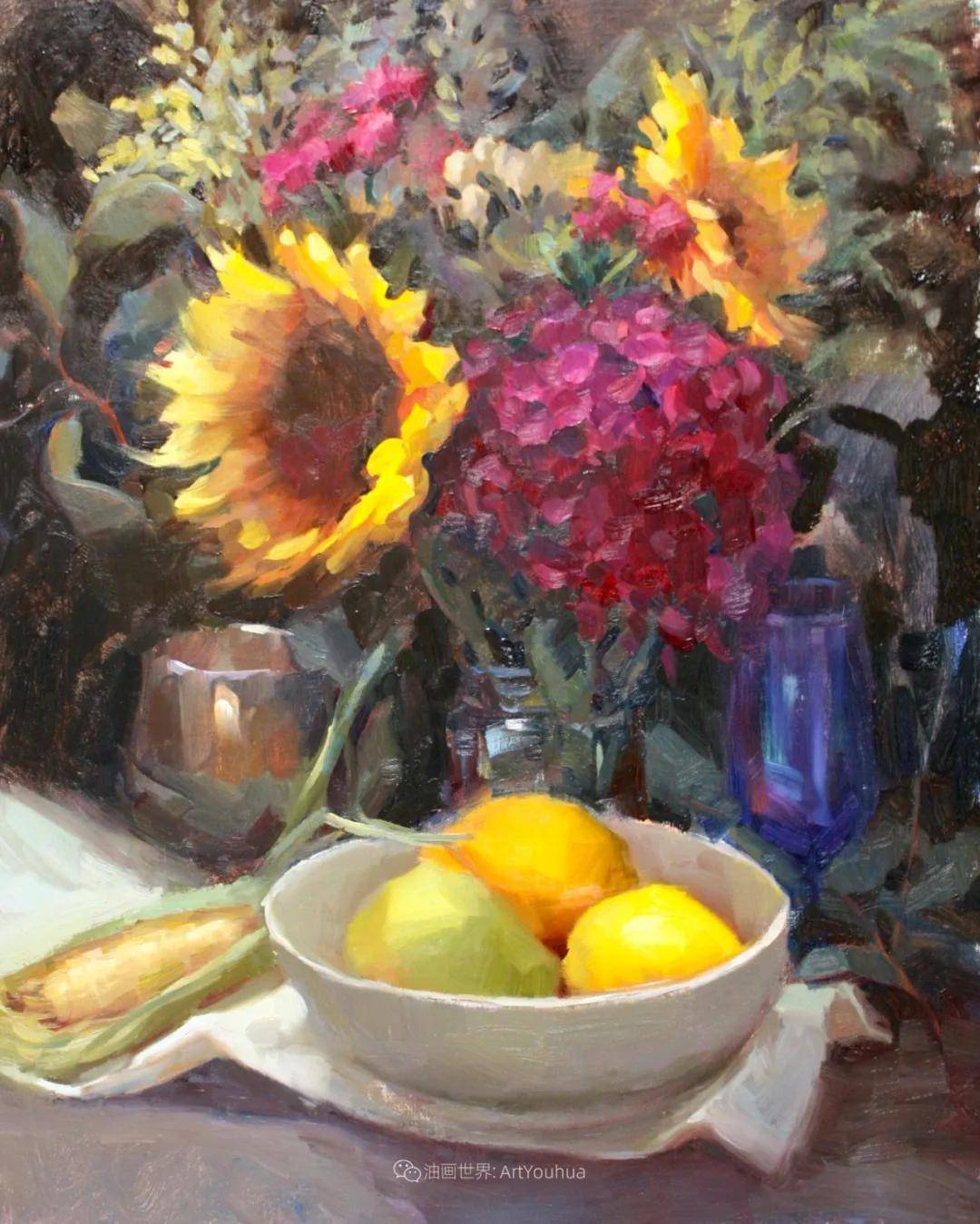 美国画家丹尼尔·基斯,花卉作品选