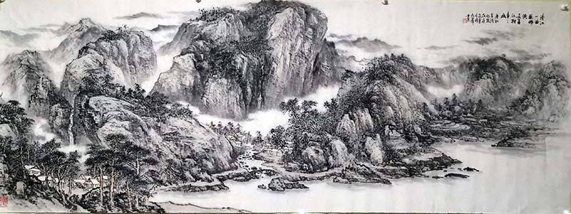 “返璞归真”中国山水画家孙超峰网展之:三十功名尘与土