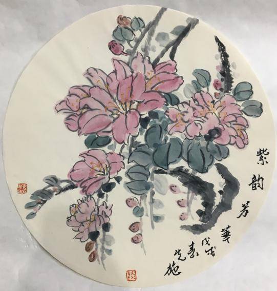 湖北省工艺美术大师、谈先施绘画作品欣