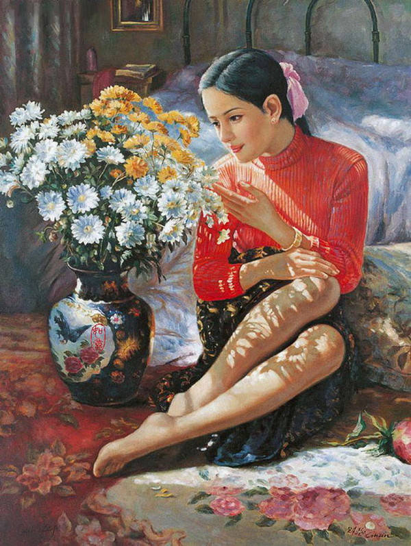 旅美画家关则驹最美人体油画,技法细腻、委婉含蓄