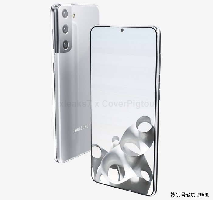 三星Galaxy S21+概念渲染图曝光:打孔屏+后置三摄像头