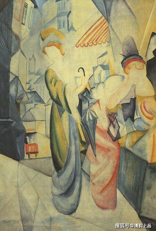 德国表现主义画家,奥古斯特・马克,油画作品欣赏