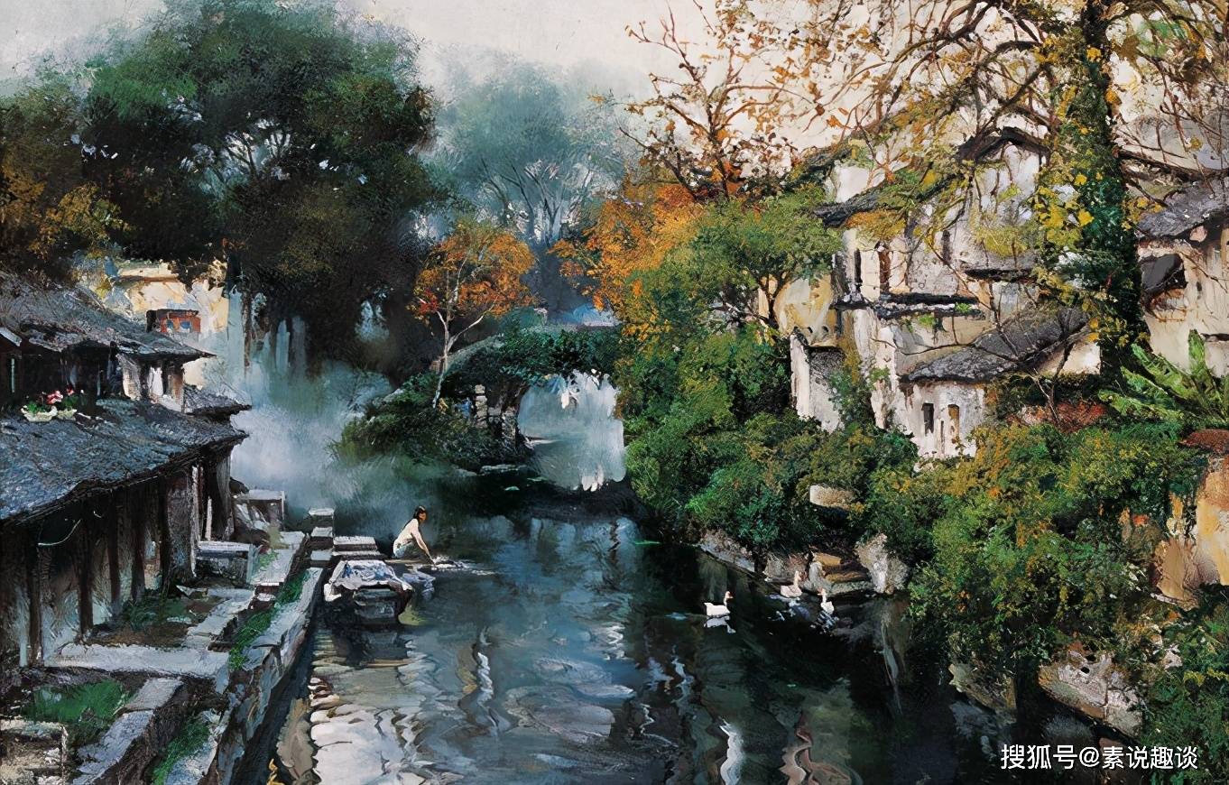 乡村美景油画:如诗如画的独特风格,别有一番家乡的韵味
