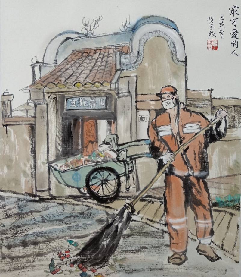 12岁中山少年 “抗疫”绘画获全国特等奖:绘画像朋友也像影子