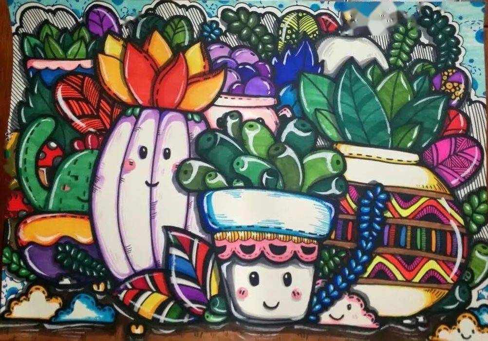 WOO!!!这么童真的水彩画,简直要萌化你的心~
