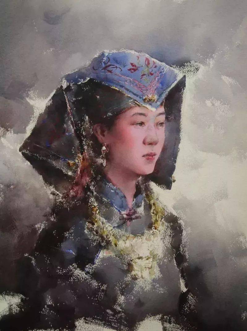 这画家火了,大笔触画出霸屏水彩,这光感够绝,极致东方的美!