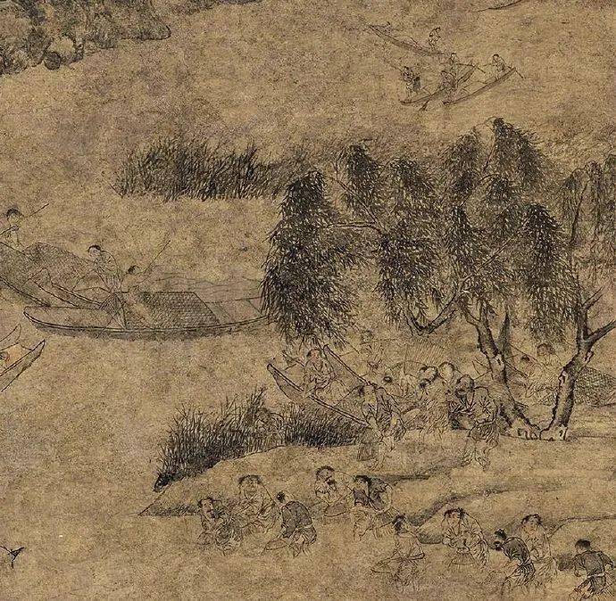 中国国画历代精品高清展:(1414)明 叶广《渔乐图》