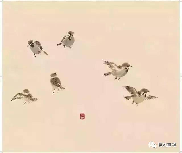 徐悲鸿“手把手”教画花鸟,干货。