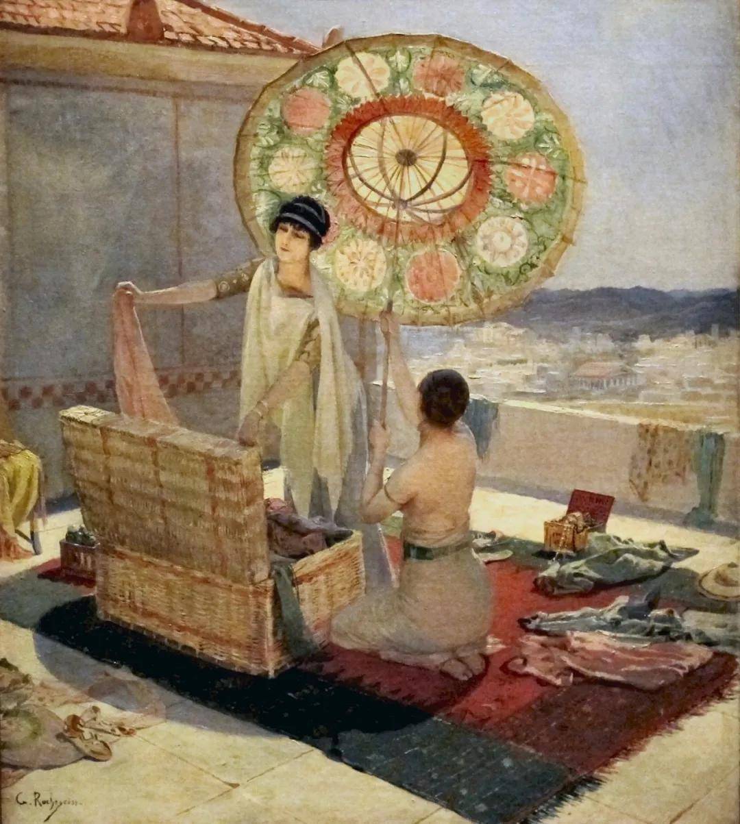 历史装饰画家罗切罗斯,以一种感性的自然主义风格来绘画作品