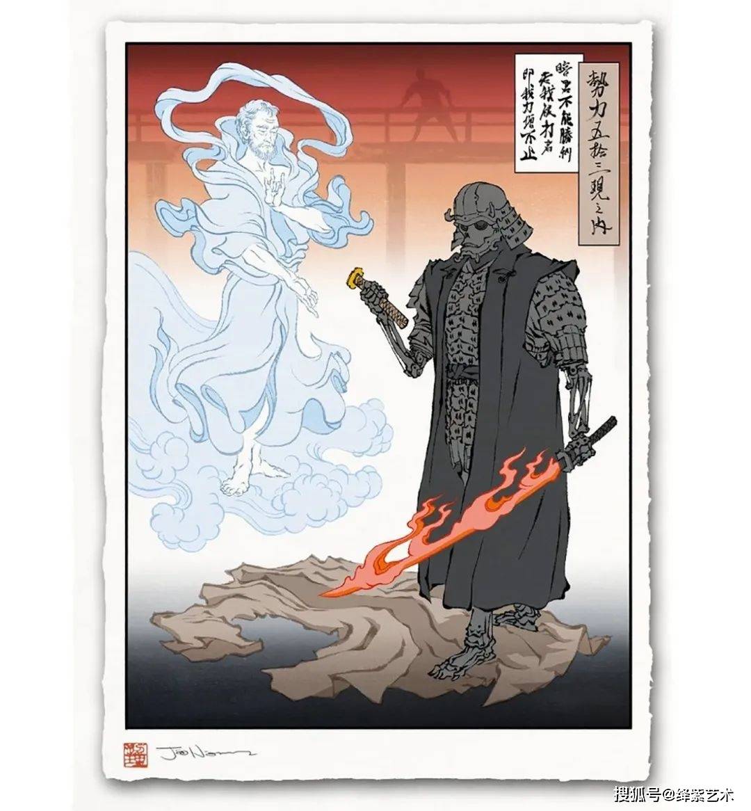 用浮世绘的画风,爆改卡通片英雄角色,帅气中透着搞笑