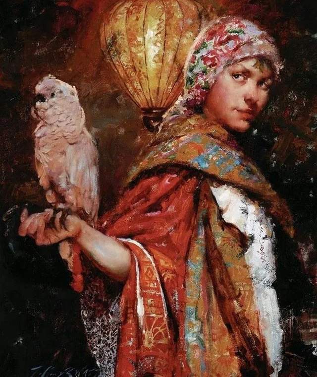奔放的笔触,严谨的造型:美国画家杰弗里的肖像画