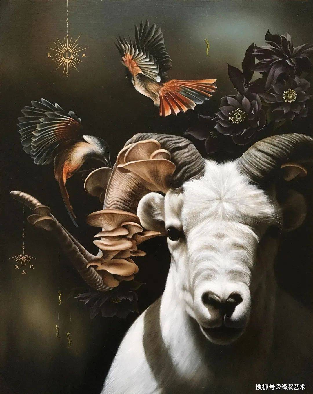 超写实画家在木板上绘画,以为有什么奥秘,结果却是因为穷