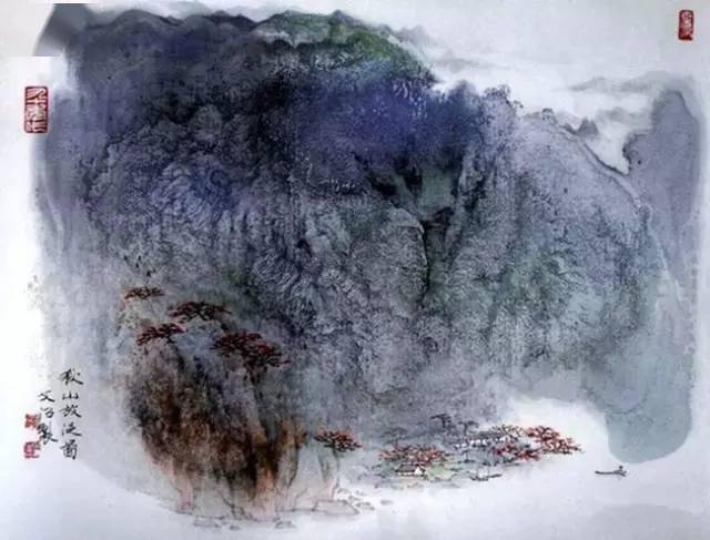 宋文治泼彩山水,让人沉醉!