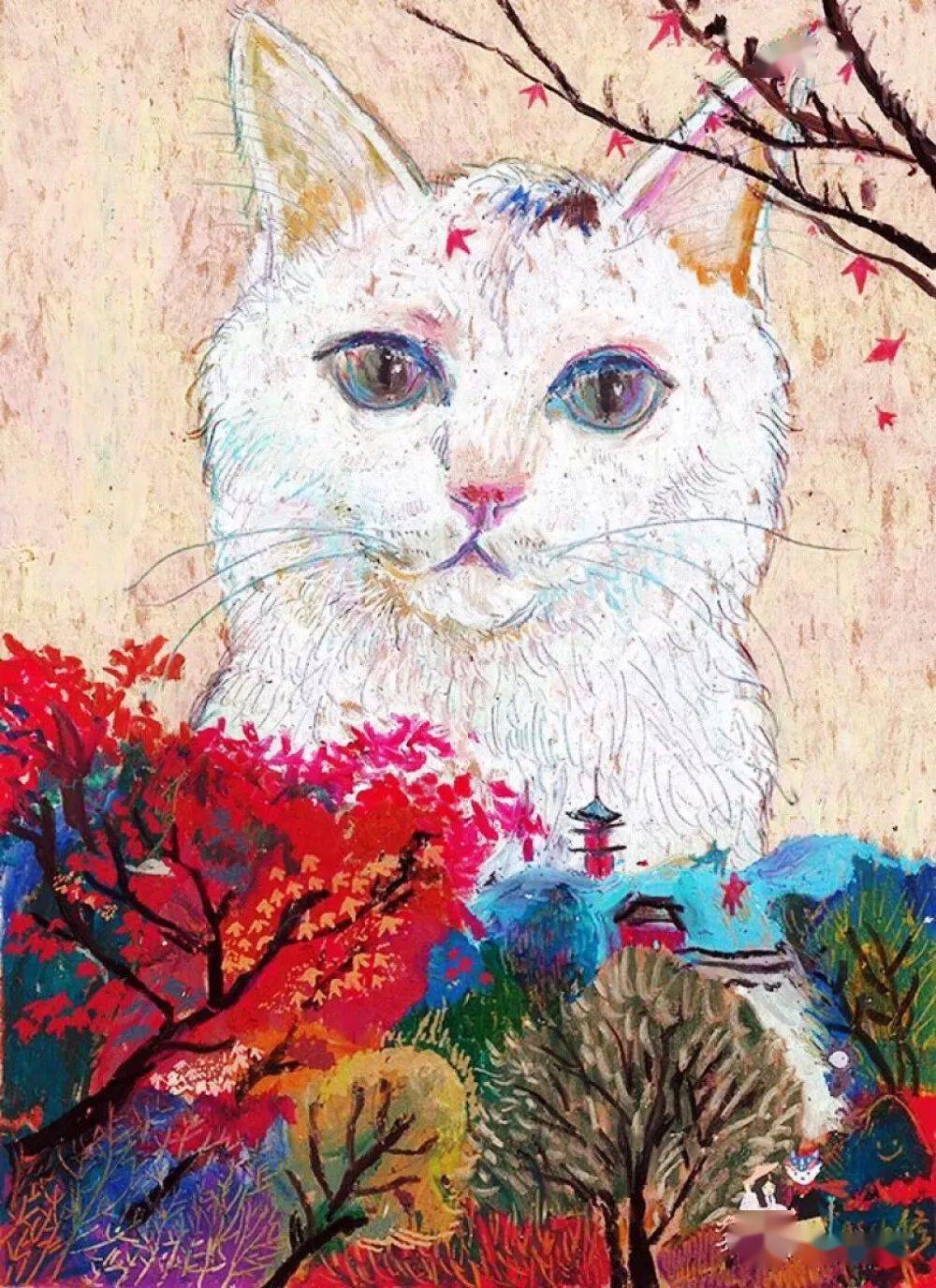 油画棒画出来的作品一样有细节,这画面效果,惊呆了!
