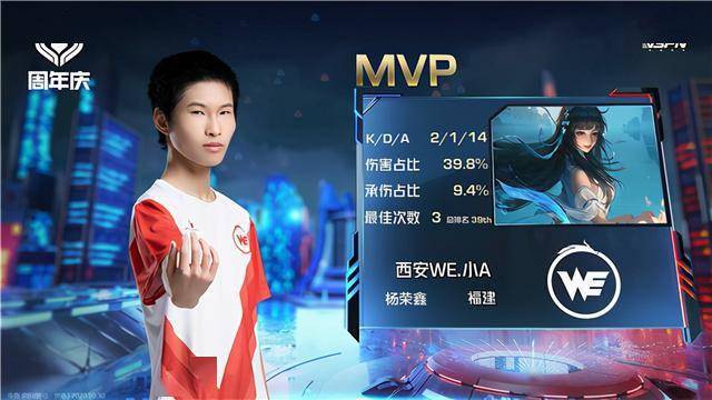KPL:西安WE 3:2 战胜杭州LGD大鹅终结四连败