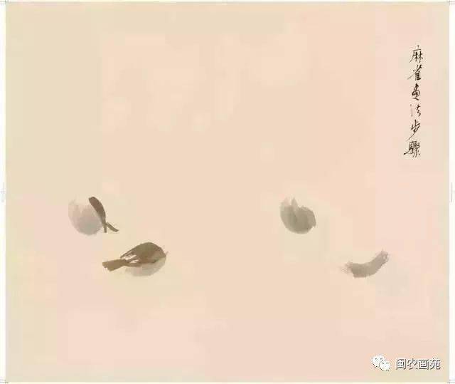徐悲鸿“手把手”教画花鸟,干货。