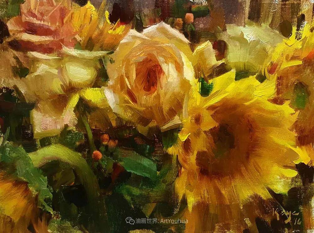美国画家丹尼尔·基斯,花卉作品选