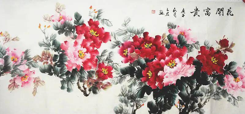 王君和她的牡丹作品欣赏