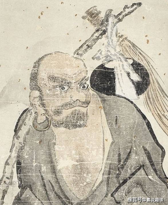 500年前的达摩古画,人物眼神让人害怕,如今很难画出这种感觉