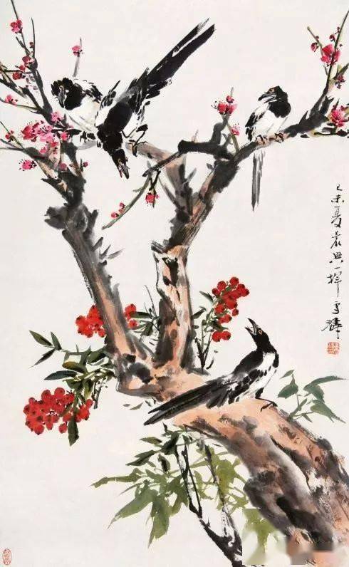 王雪涛画喜鹊精选30幅,养眼!