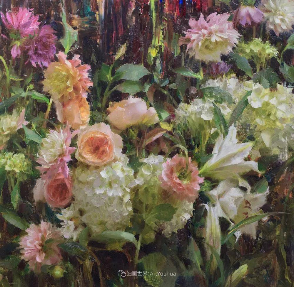 美国画家丹尼尔·基斯,花卉作品选