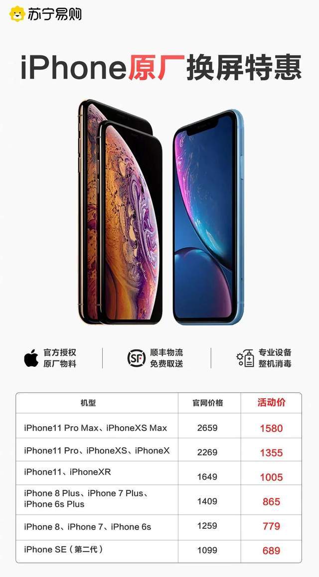 苹果用户注意:官方福利,6折更换iPhone原厂屏幕