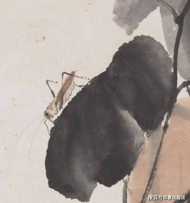 齐白石的这张葫芦图,一只蚱蜢成就一幅画,价值也翻了10倍