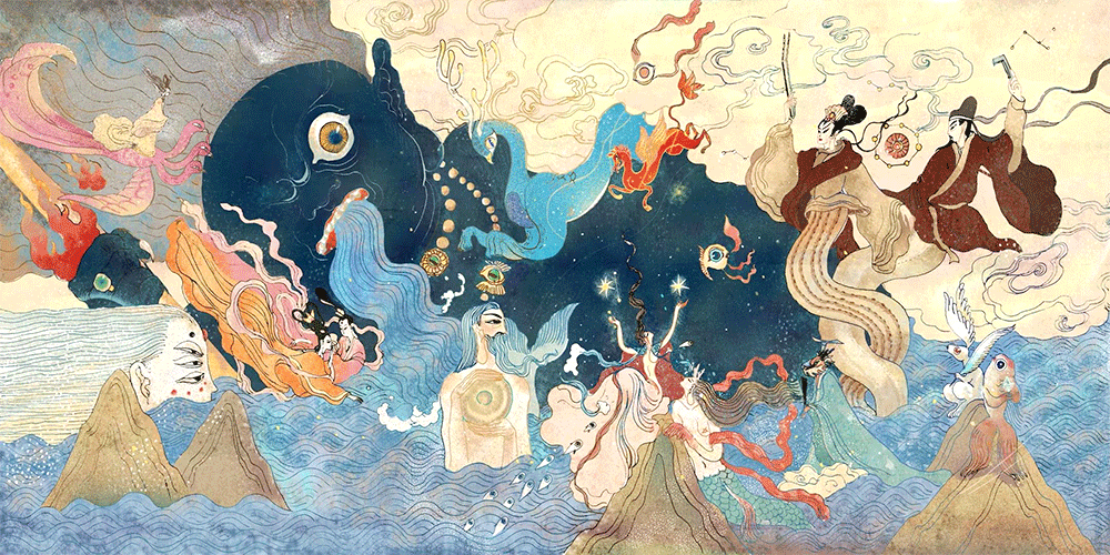 92年中国最美插画师,闭关一年画洛神,一笑倾城