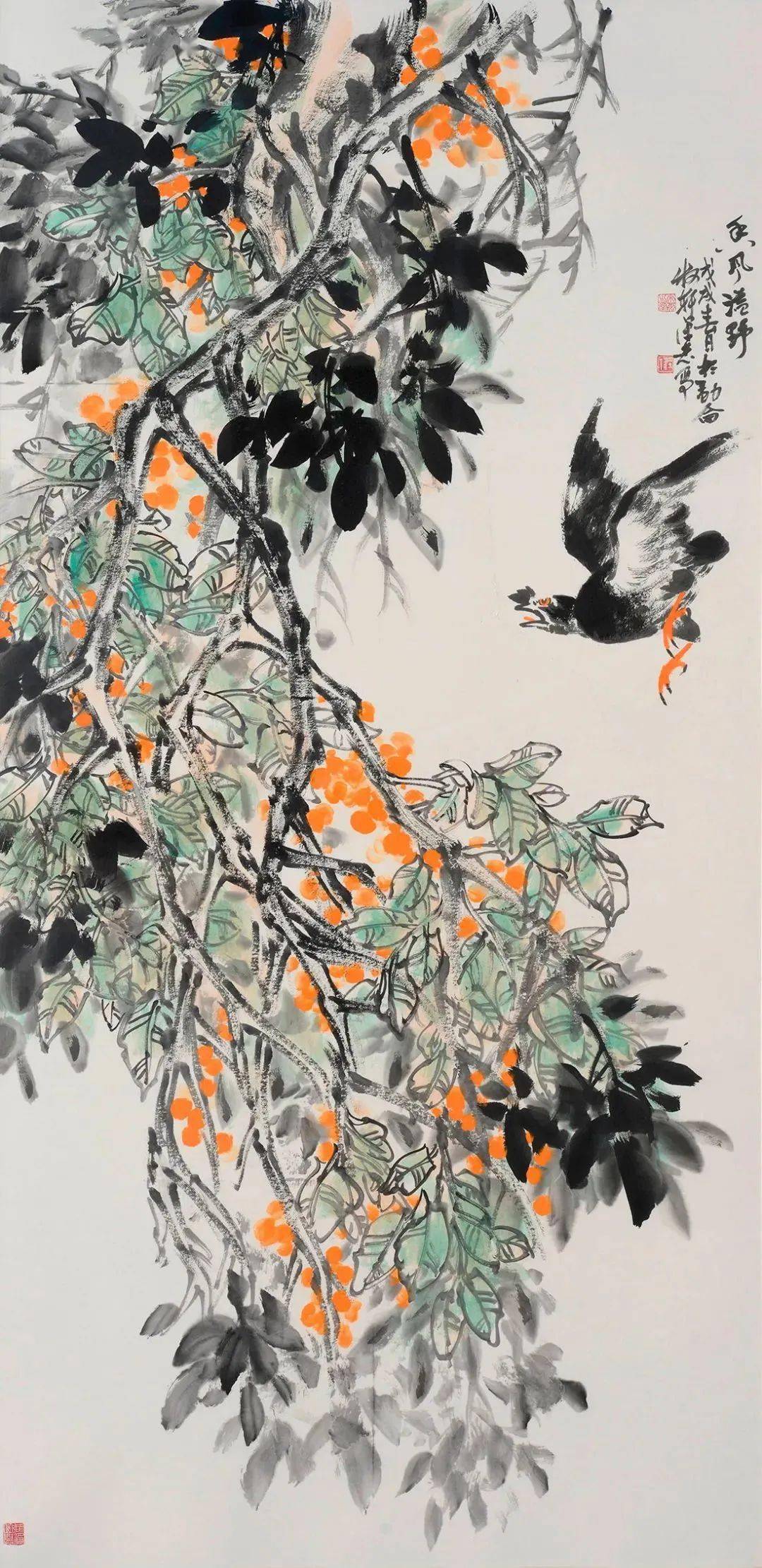 宋志先生作为北方人,画花鸟却有着南方人的面貌笔墨细腻滋润