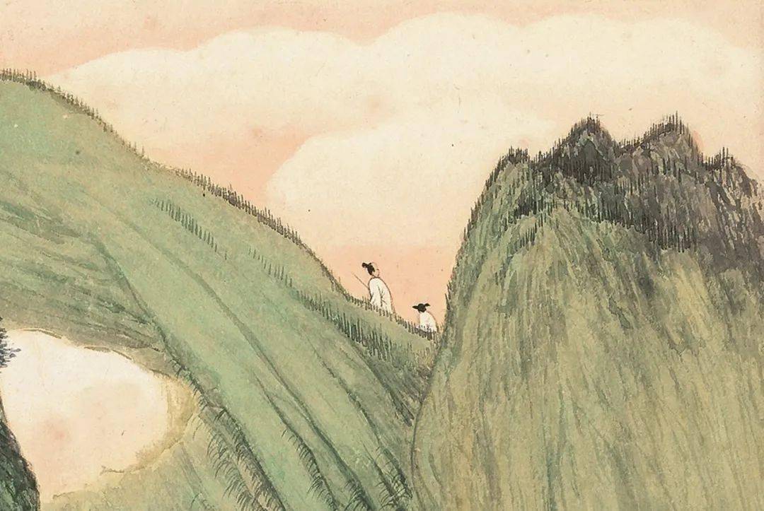 北京华艺2020秋拍|三到黄山绝顶人——张大千青绿山水《黄山文殊院》