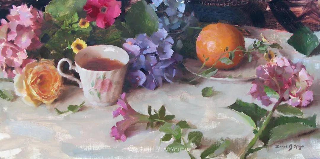 美国画家丹尼尔·基斯,花卉作品选